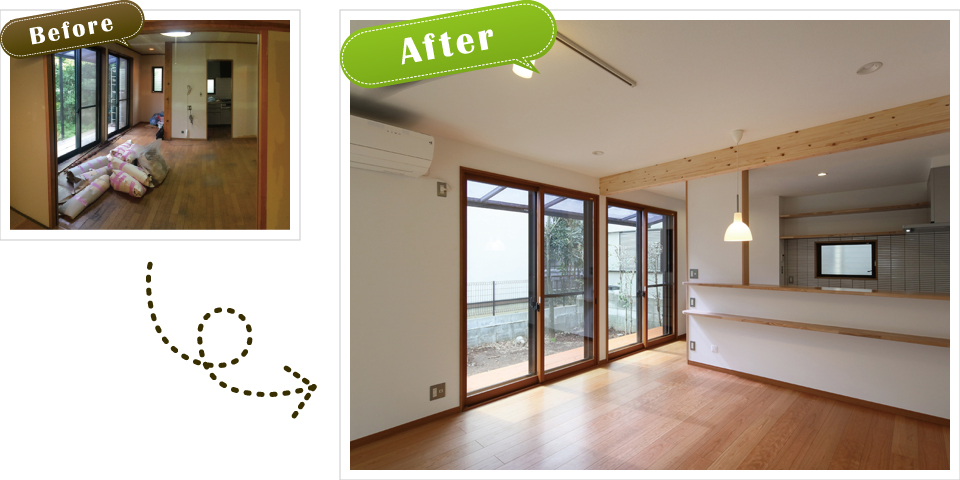 リビング・キッチンBefore&After リビング・キッチンBefore&After