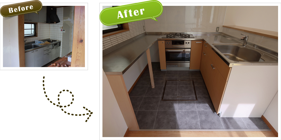 キッチンBefore&After キッチンBefore&After